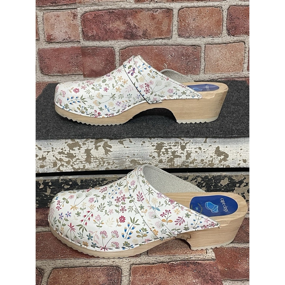Cape Clogs Womens Sz EU 41 US 10 Floral Made in Sweden